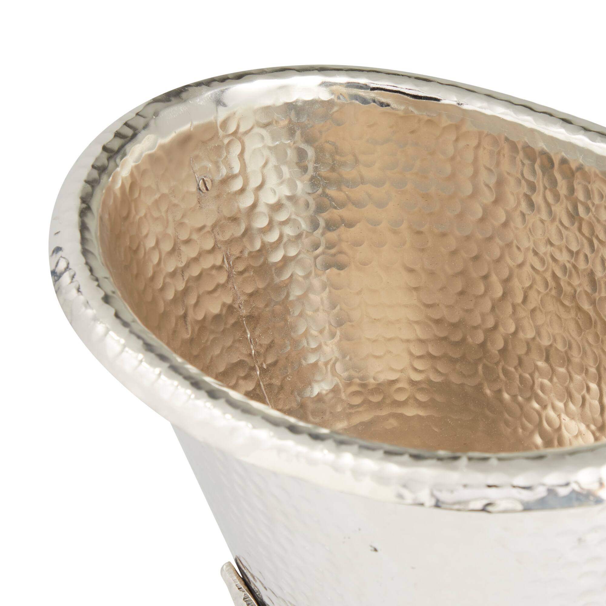 14" Silver Aluminum Traditional Wine Holder